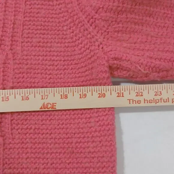 Banana Republic Sweater Womens XL Pink Strawberry Turtleneck Wool Alpaca - Picture 7 of 9